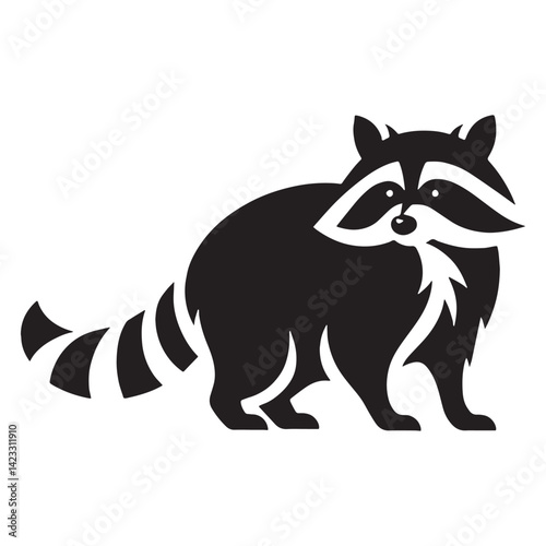Sleek modern raccoon vector design for bold minimalist logo creation – raccoon silhouette – raccoon vector – raccoon illustration – silhouette of raccoon – raccoon icon

