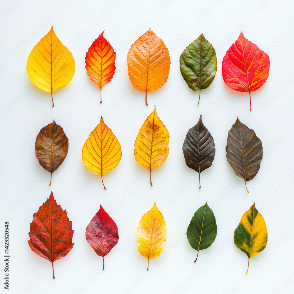 collection of autumn leaves collection of autumn leaves