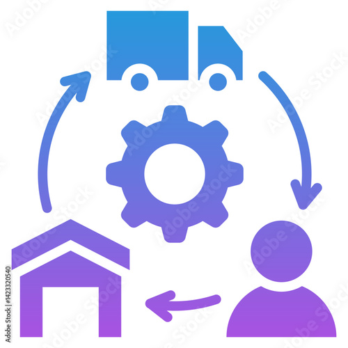 Supply Chain Optimization Icon