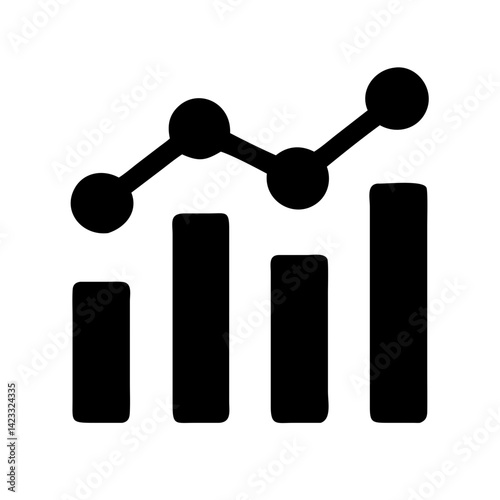 Analytics Bar Graph Icon Design