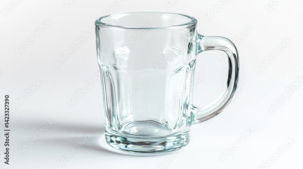 Clear glass mug with handle (2) Clear glass mug with handle (2)