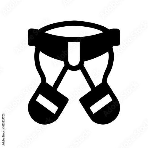 Climbing Harness with Straps Icon Design