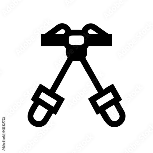 Climbing Harness with Straps Icon Design