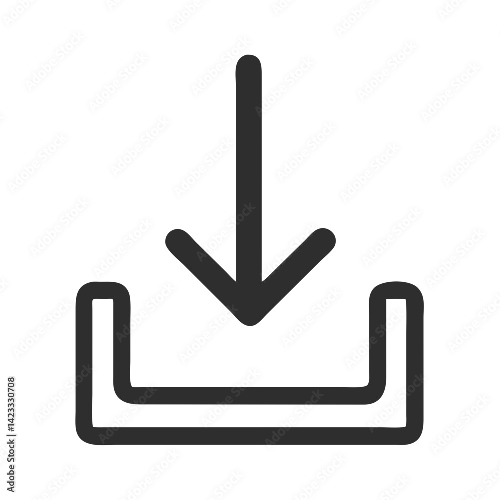 Download Icon with Arrow Symbol Icon Design