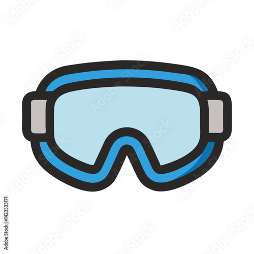Face Mask with Goggles Icon Design