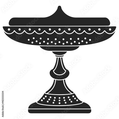 Cake Stand silhouette vector illustration