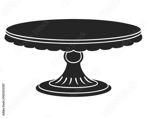 Cake Stand silhouette vector illustration