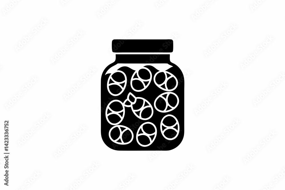 Candy Jar silhouette vector illustration Candy Jar silhouette vector illustration