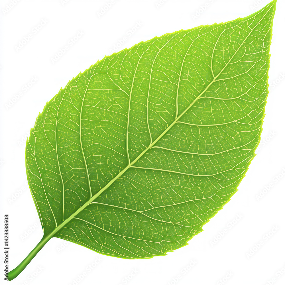 Obraz premium green leaf isolated on white background