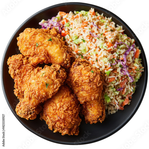 Barberton Chicken A spicy fried chBarberton Style Spicy Fried Chicken with Rice & Slaw