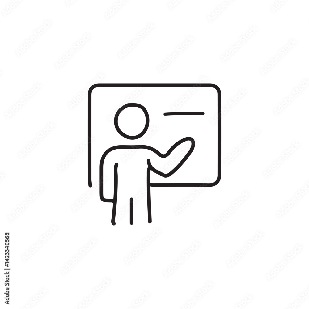 vector illustration of coaching icon elements in one line style vector illustration of coaching icon elements in one line style