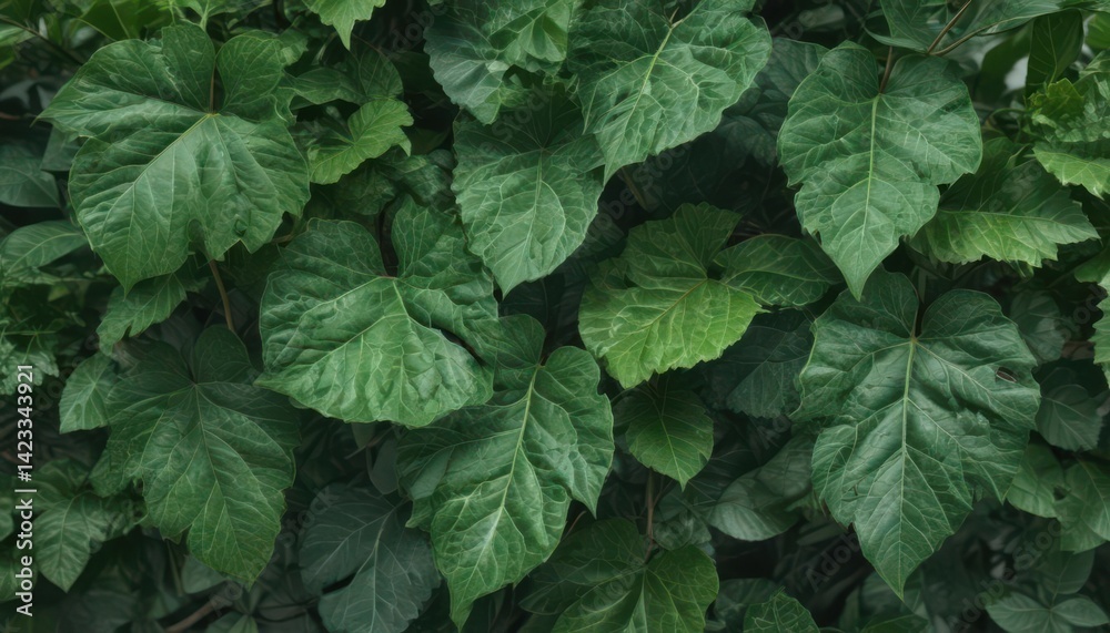 Close-up of vibrant green leaves, showing intricate vein detail, green, plant Close-up of vibrant green leaves, showing intricate vein detail, green, plant
