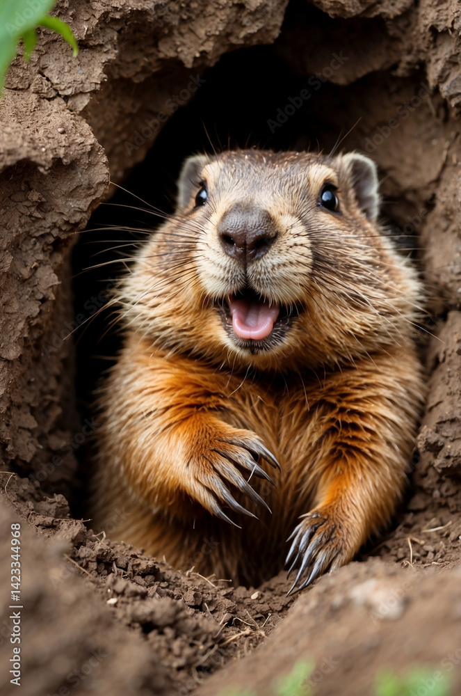 Naklejka premium european brown bear