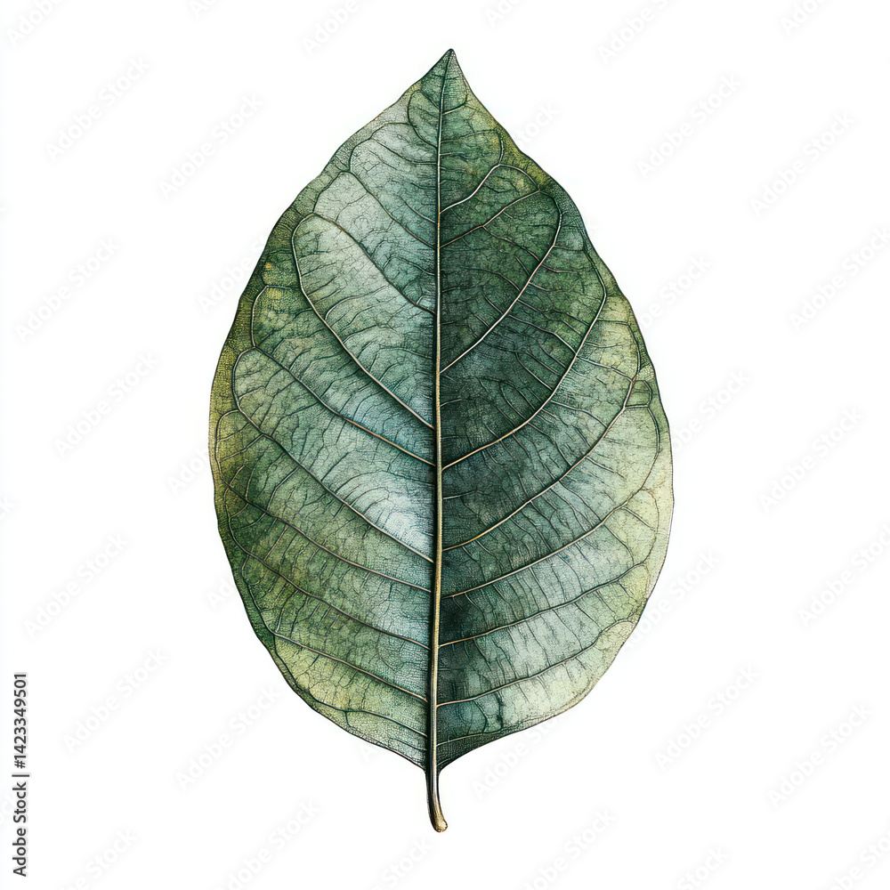 Obraz premium green leaf isolated on white