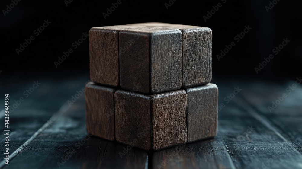 Stacked wooden blocks Stacked wooden blocks