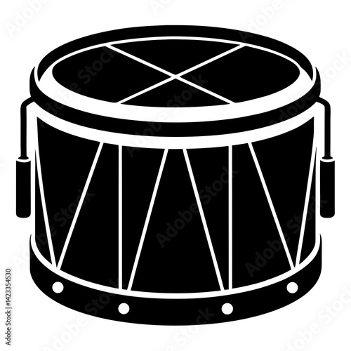 drum silhouette vector illustration