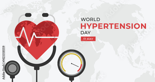 World Hypertension Day. Health care clinic banner and poster design.