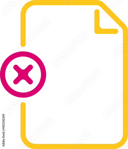 Cancel Delete File Outline Icon