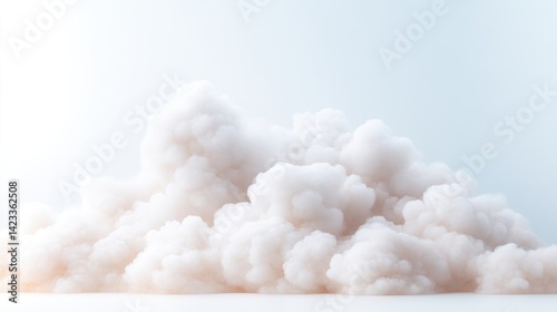 White Smoke Cloud Minimalist Style High-resolution image Landscape wide view Soft texture Ethereal scene Blank background Soft white tones Digital art design