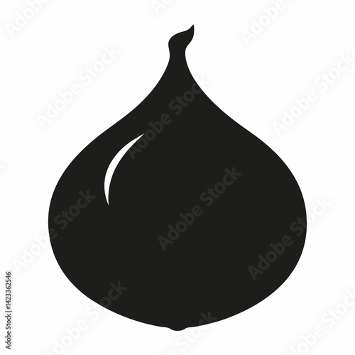 Fig silhouette vector illustration