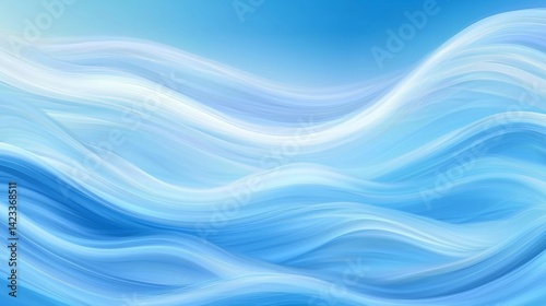 Abstract Digital Illustration of Soft Blue Wind Patterns Creating a Serene Atmosphere photo