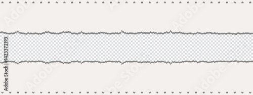 Torn Paper Frame template design with Empty space for text, Trendy Torn Paper Effect pages Frame, Vector graphic perfect for web banner design. EPS 10