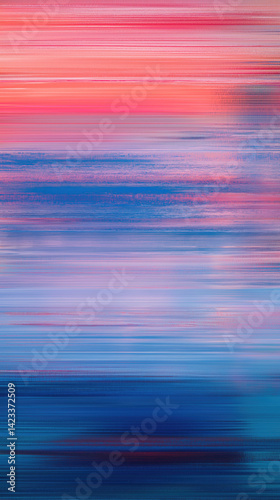 Serene sunset hues painting a tranquil twilight sky with soft blended brushstrokes and layered color transitions.