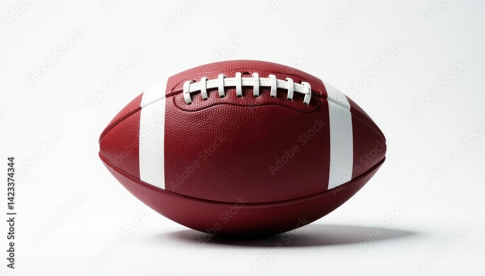 American football, perfectly centered against a pristine white backdrop, clean, sports background, american American football, perfectly centered against a pristine white backdrop, clean, sports background, american