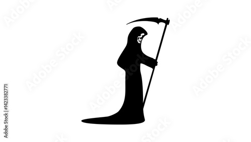 death symbol, black isolated silhouette