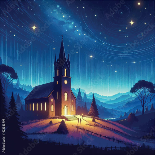 church in  the night