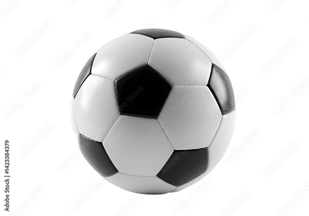 Fototapeta premium Classic Black and White Soccer Ball Image: High-Resolution Download on Transparent background