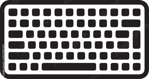  Keyboard Silhouette Vector Illustration