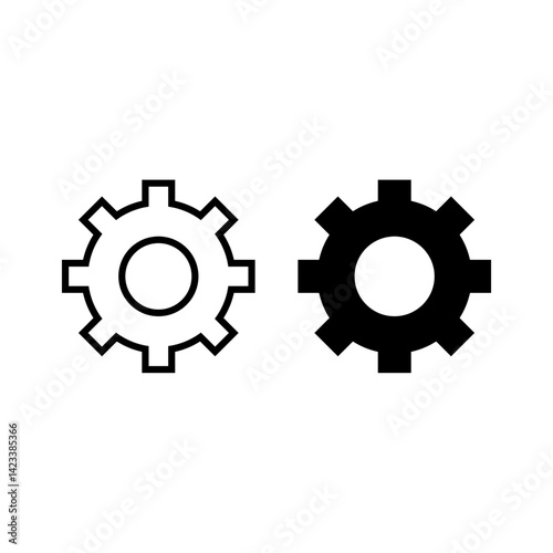 Set ikon gear for apps and web
