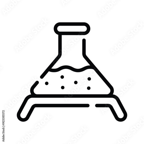 Easy to use outline style icon of lab beaker