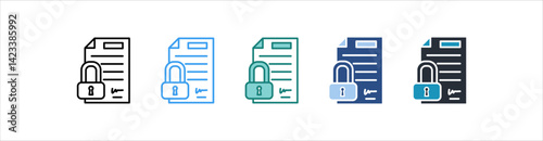 Confidential Icon In Different Style Vector