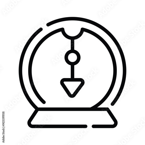 Well designed line style icon of energy pendulum