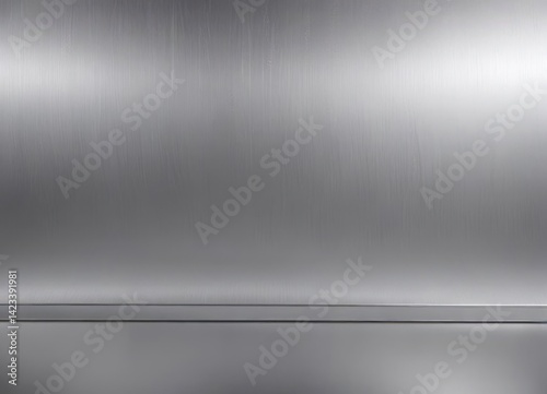 Obraz na płótnie Sleek silver metallic background with subtle texture, reflecting light , industrial, light w salonie
