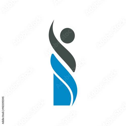 Initial Healthcare Logo Combine With Letter I Vector Template
