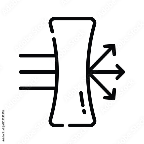 Ready to use line style icon showing normal index experiment