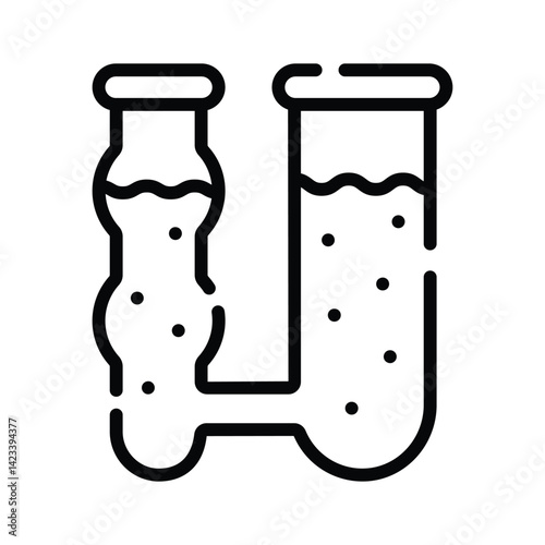 Get this handy line style icon of chemical experiment