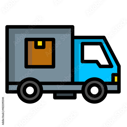 Delivery Truck  Icon Element For Design