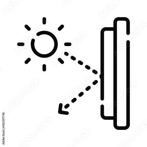 Get this amazing line style icon of reflection surface