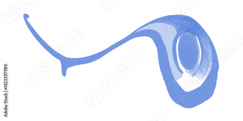 Abstract color wall painting brush stoke paint surface hand drawing texture isolated on white background.	