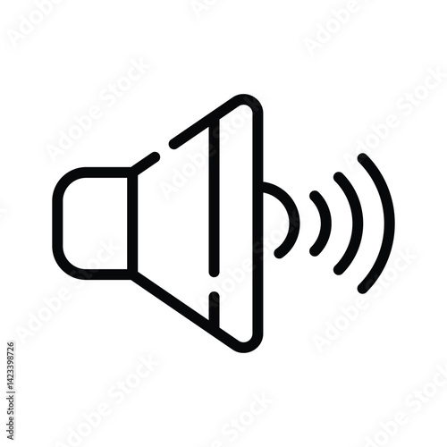 Grab this handy line icon of sound