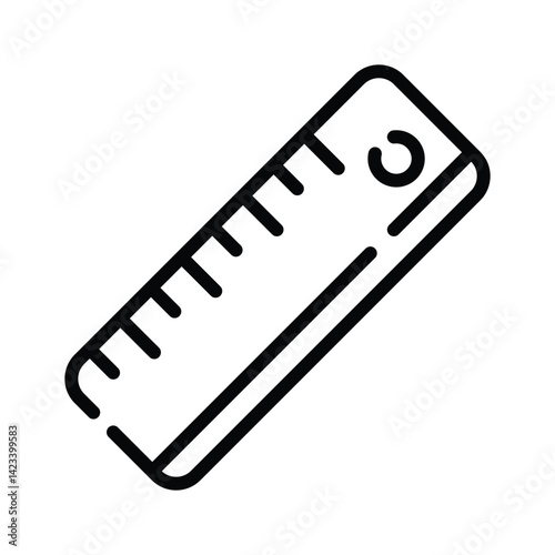 Catch a sight of ruler icon designed in line style