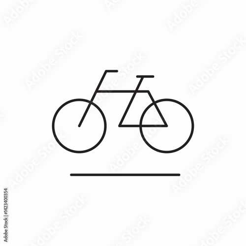 Eco friendly bicycle transport icon vector sign