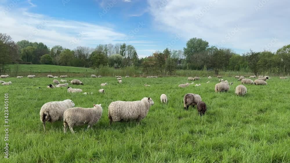 sheep are grazing in the meadow sheep are grazing in the meadow