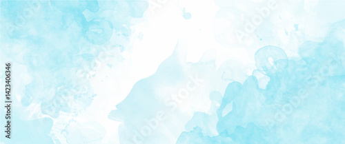 Abstract sort blue watercolor for background.