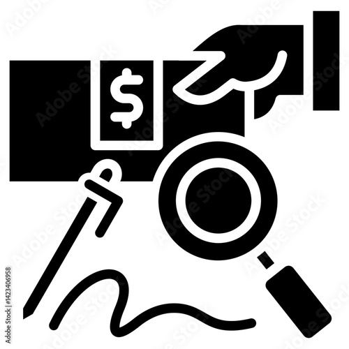 Paycheck glyph icon