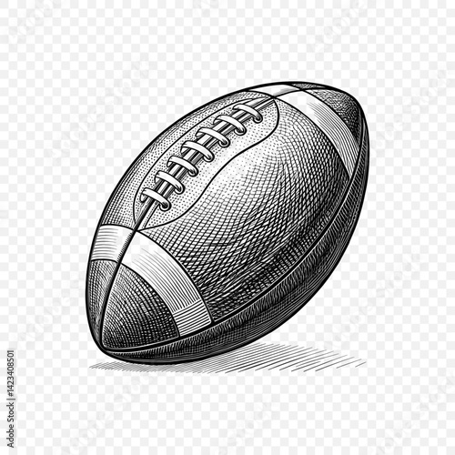 Vector Illustration of an American Football Ball